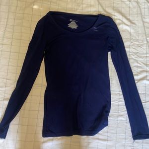 Navy Blue Long Sleeved Tee Shirt
